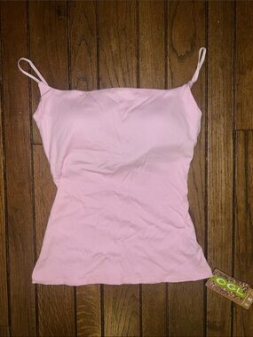 OGL Pink Square Neck Brami Camisole Built In Bra Top Size Small NWT